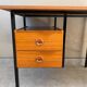 Vintage wood and metal desk from the 60s