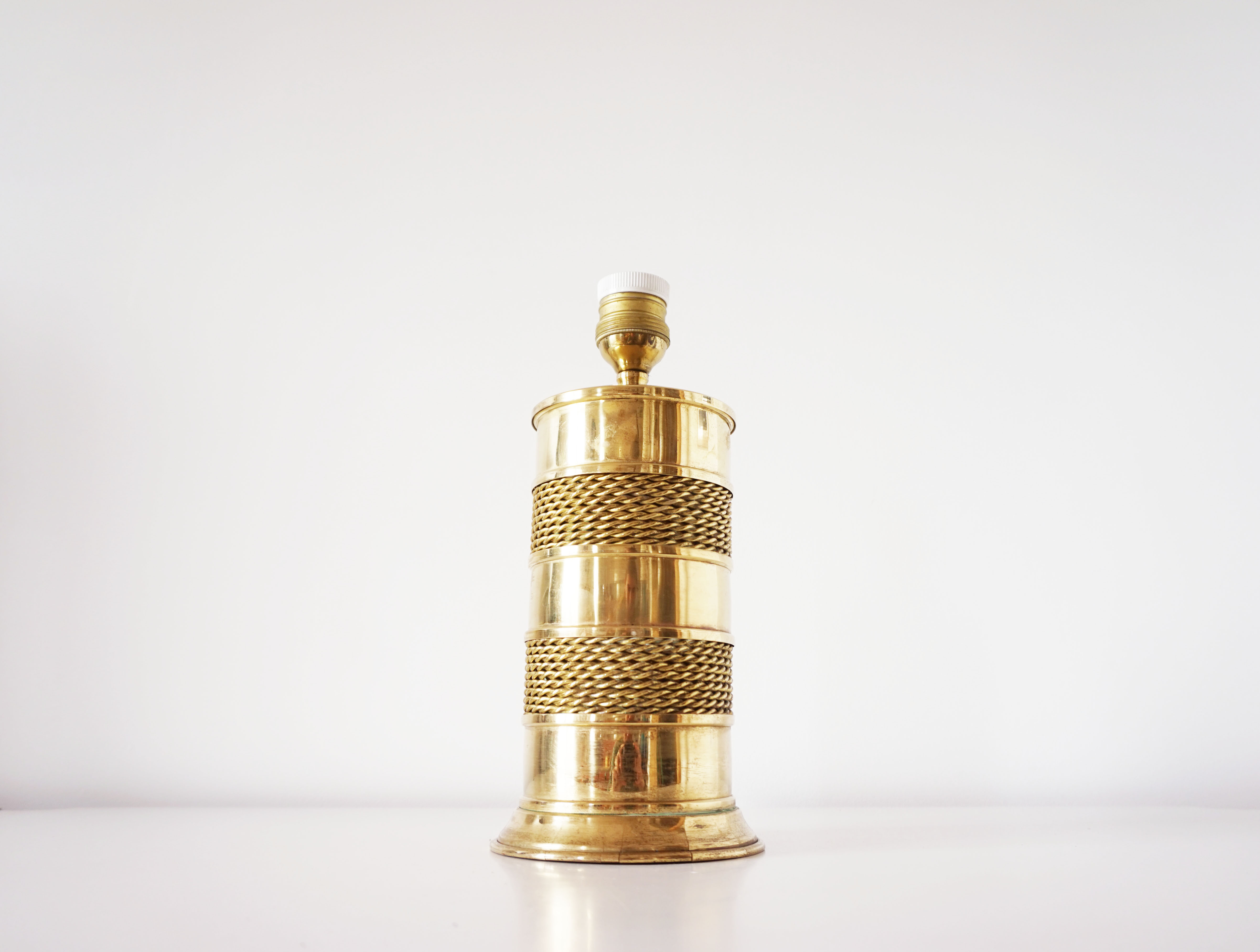 Vintage golden metal lamp foot