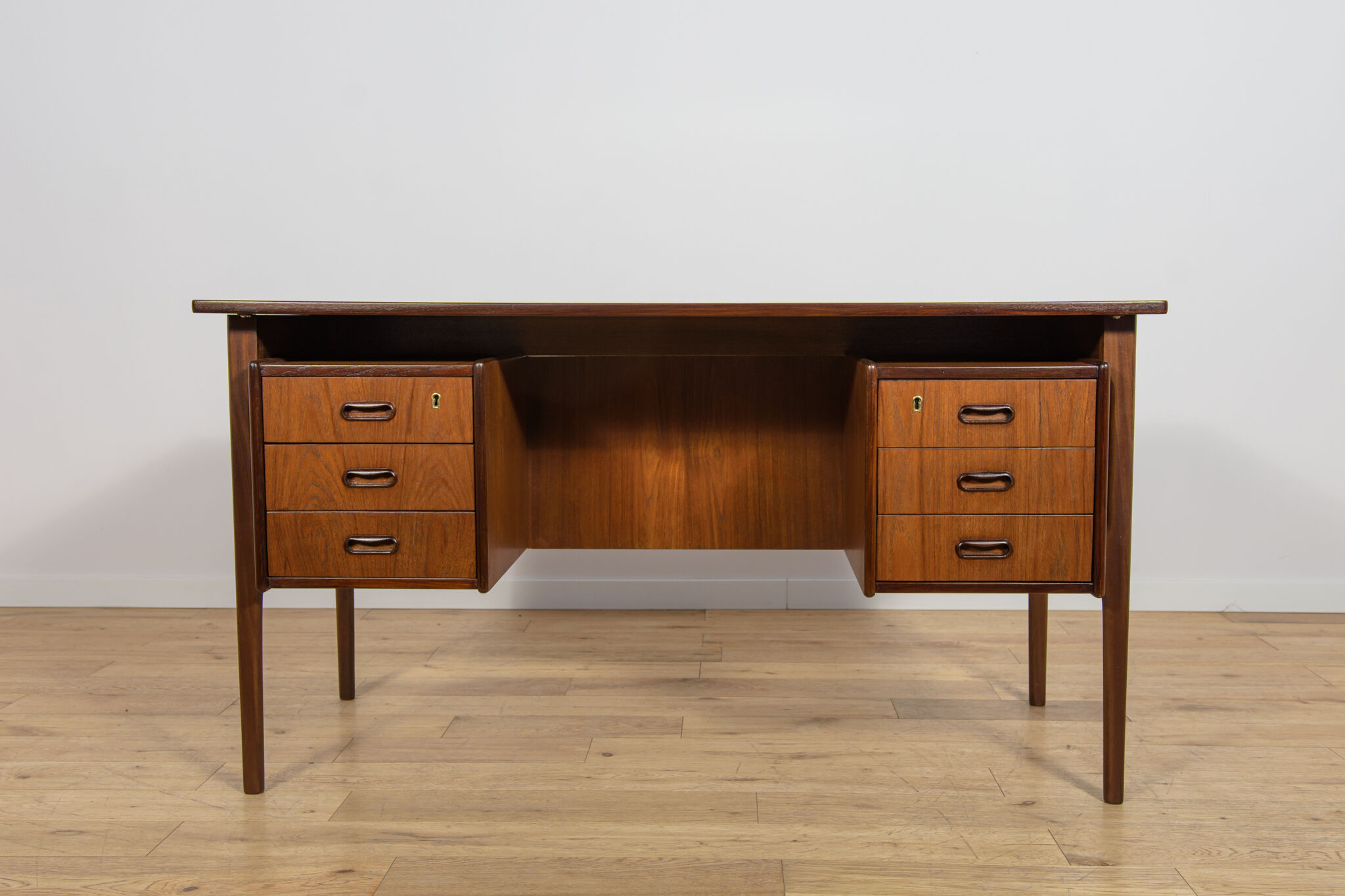 Mid-Century Freestanding Teak Desk, Denmark, 1960s