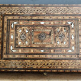 BOX XIXth in wood marquetry and mother-of-pearl