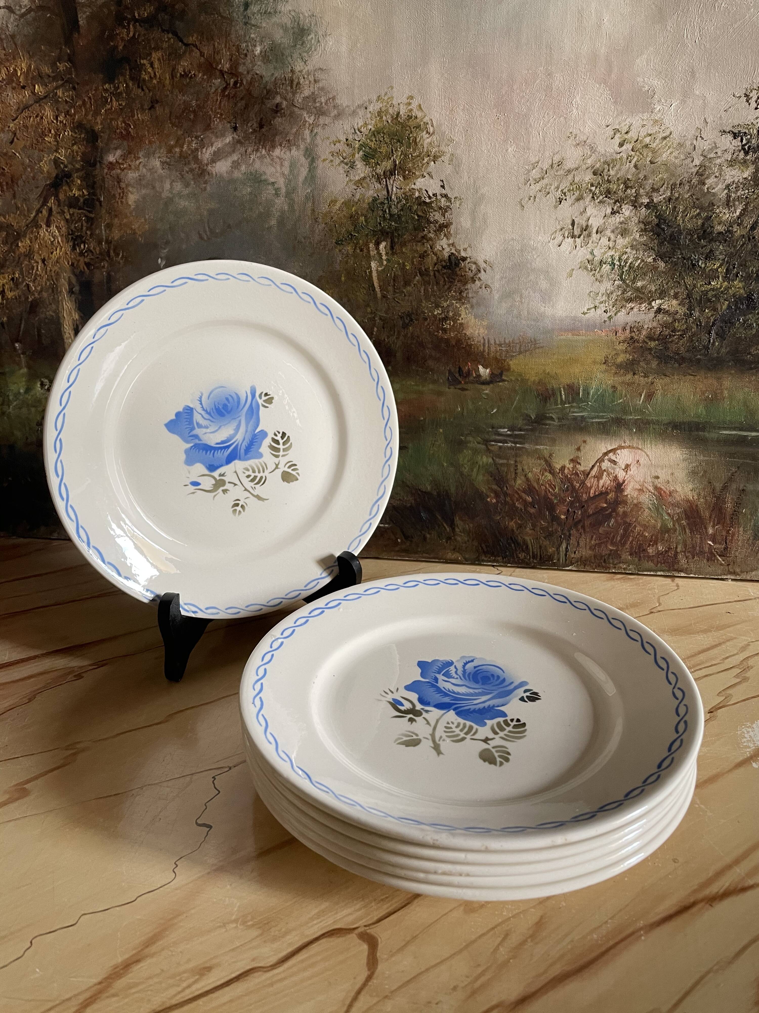 6 Badonviller "Germaine" dessert plates