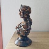 Bronze woman bust Emmanuel Villanis