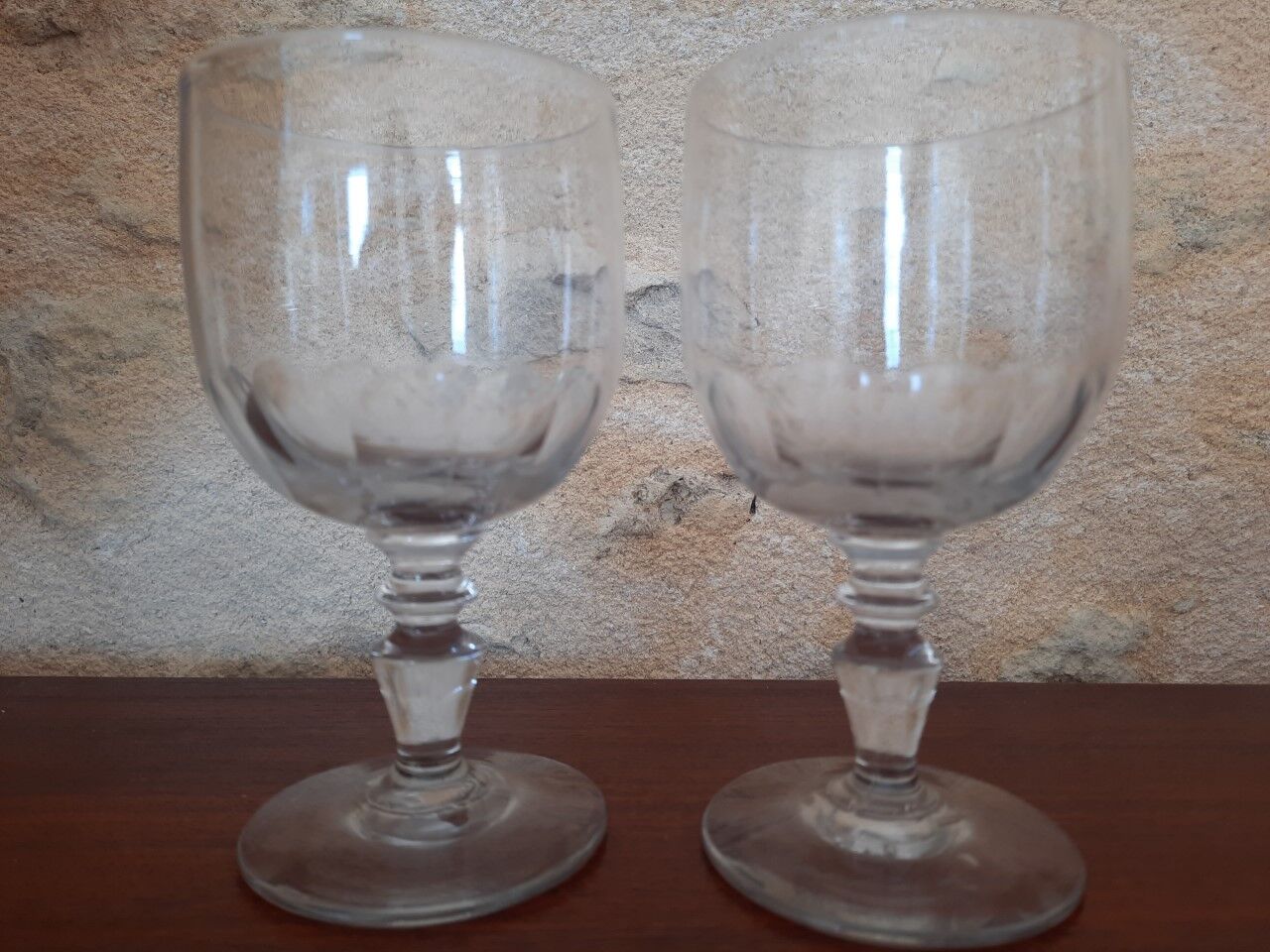 Crystal wine glasses