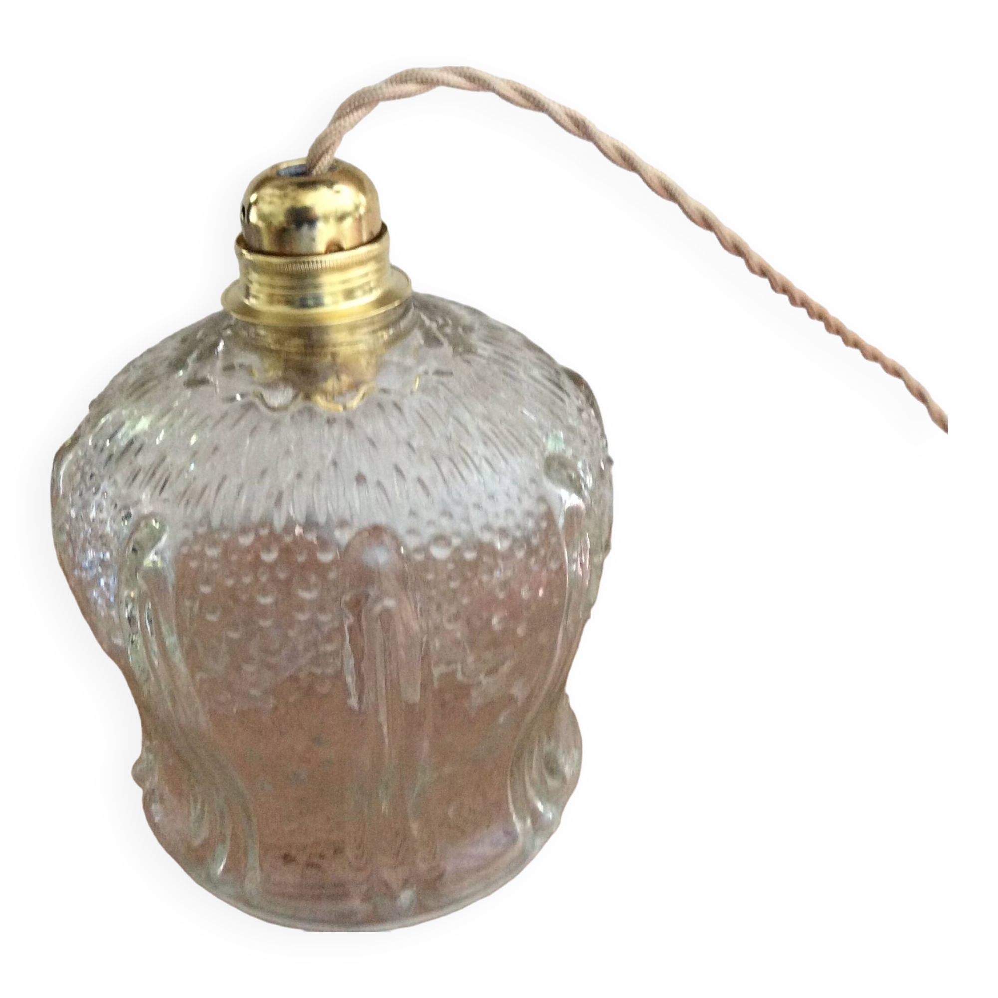 Glass globe pendant light
