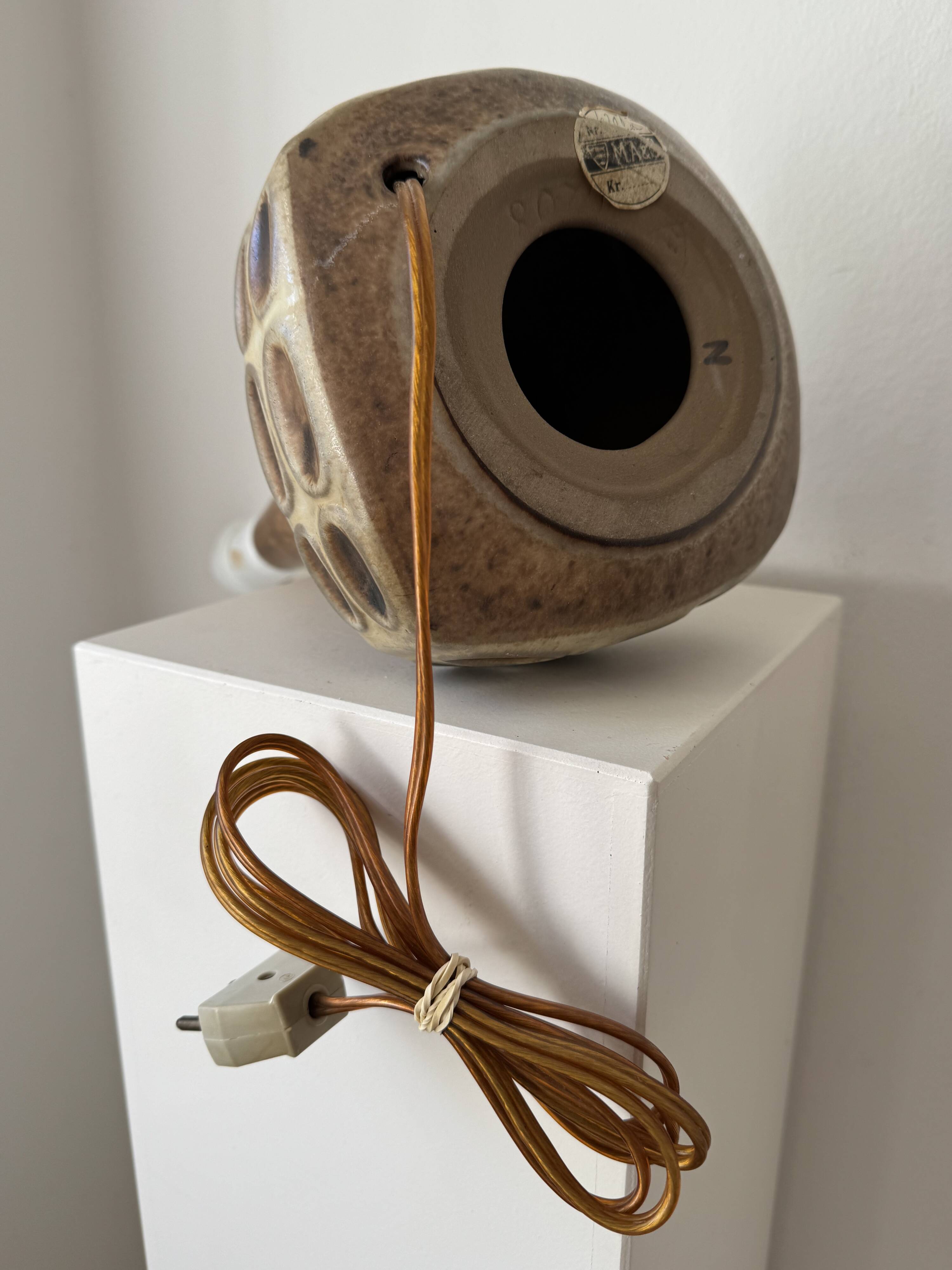 Handmade table lamp by Marianne Starck for Michael Andersen & Son, Denmark, 1970s