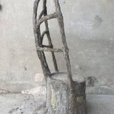 Faux wood rockery armchair