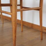 Pair of Scandinavian straw chairs