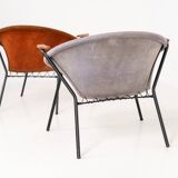 Pair of “Balloon” chairs by Hans Olsen for Lea  Design (Denmark, 1950s).