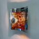 Pair of orange Murano Mazzega wall sconces, Italy, 1970s