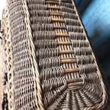 Braided wicker shopping basket