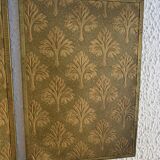 Miroir triptyque barbier Art Nouveau doré vintage 1920 - 21 x 48 cm