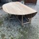 Large gateleg table in raw wood
