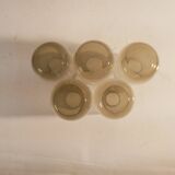 lot 5 vintage brown orangeade glasses 1970 Scandinavian style