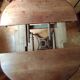 Oval centre table in solid mahogany from the Directoire, Empire period.