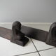 Pair of old chenets sphinx cast iron deco back from egypt