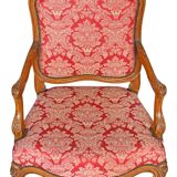 Pair of Louis XV style cabriolet armchairs