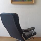 Scandinavian design leather armchairs 70s