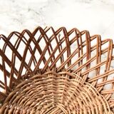 Old French toast or fruit basket in braided wicker