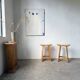 Scandinavian pine stools with Japanese inspiration.