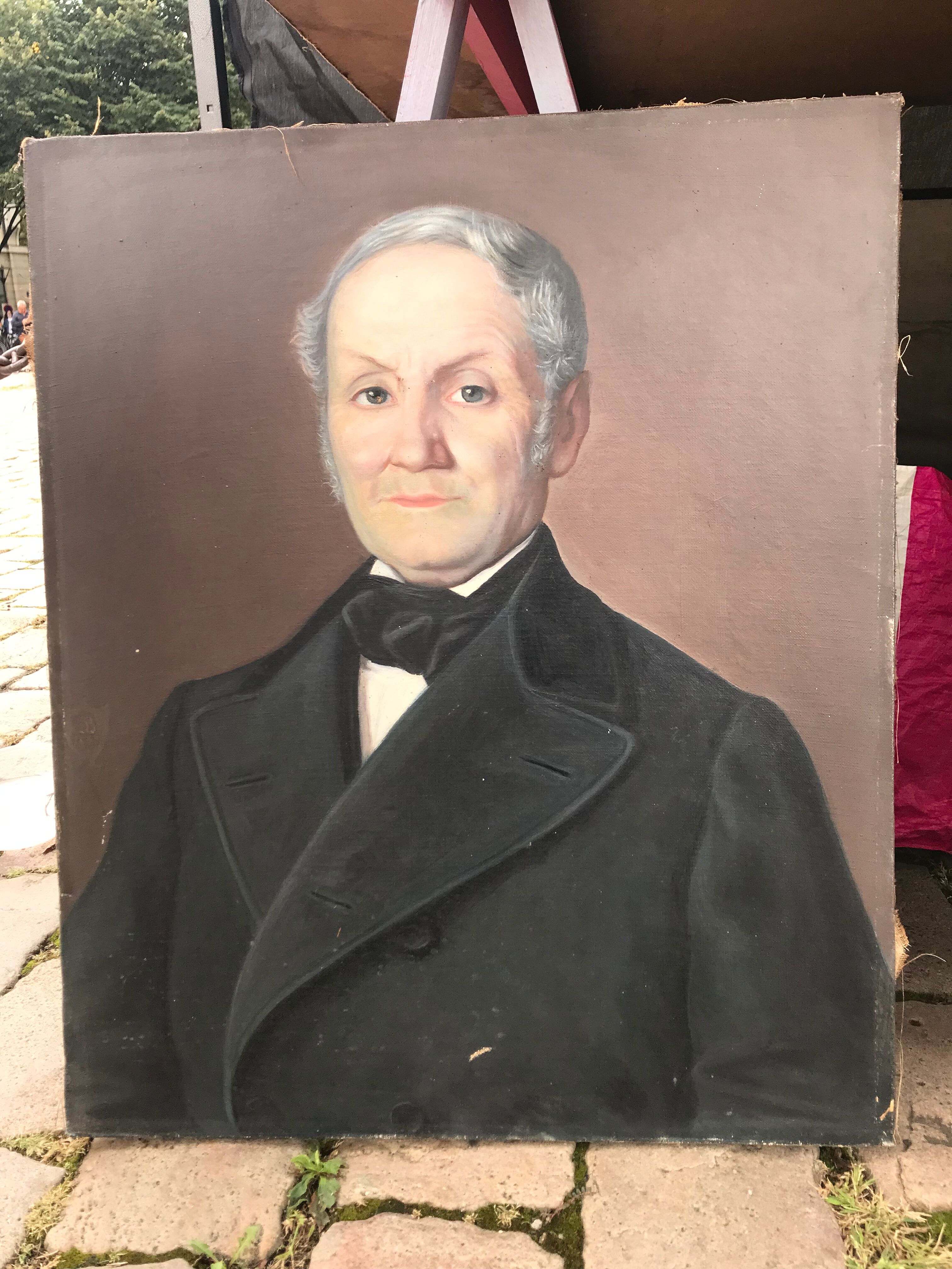 Portrait of a man oil on canvas 19th