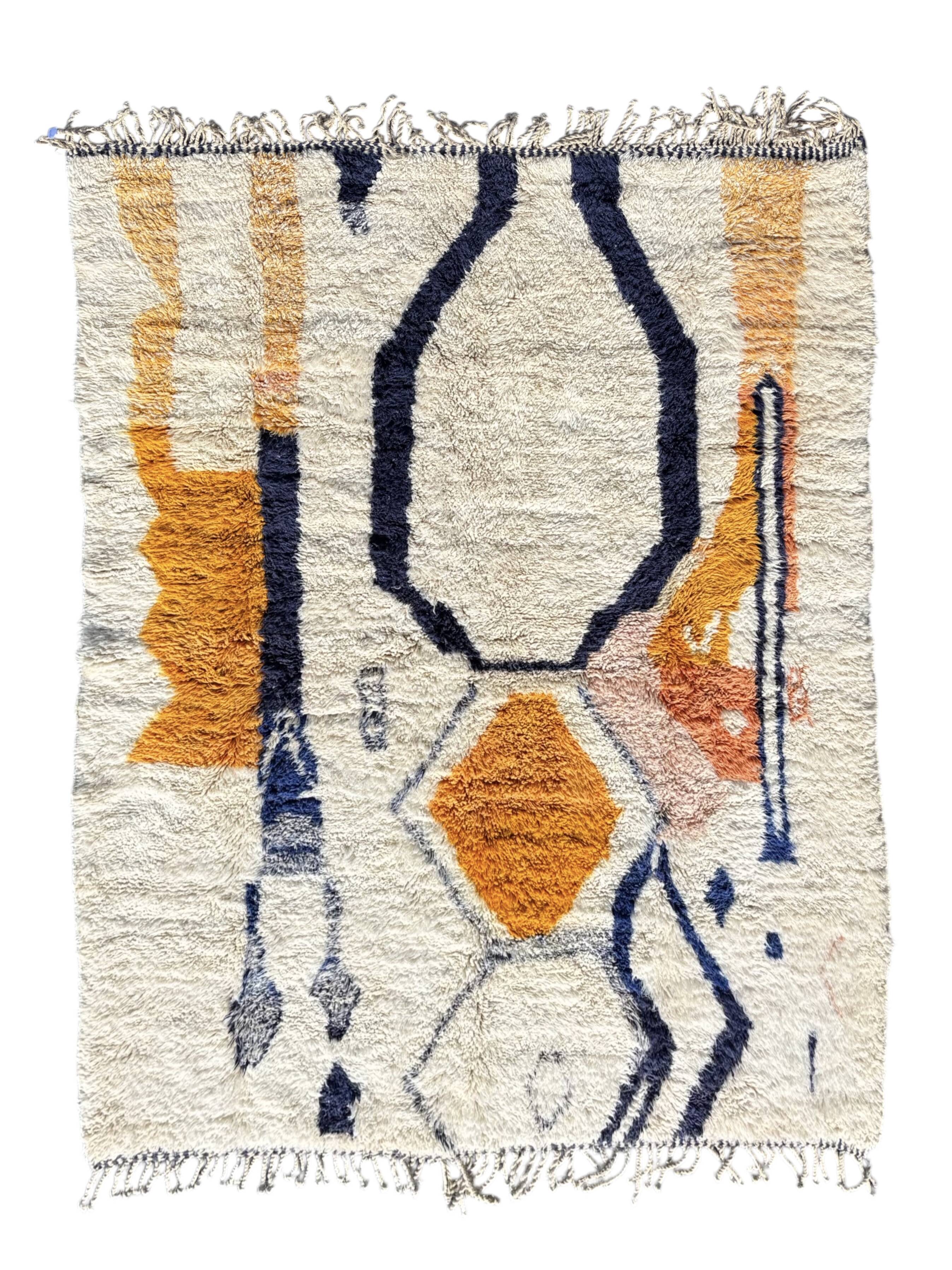 Tapis berbère Beni Ouarain M'rirt artisanal, Maroc