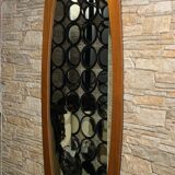 Campo & Graffi - teak vintage wall mirror - 60s mid century modern wood mirror made in italy