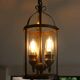 Brass lantern for vestibule with 2 candle holders