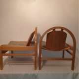 Pair of lounge armchairs Baumann model argos year 70 vintage