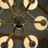 Large Art Deco Chandelier, 1930s, Restored