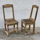 Set of 2 rustic mountain folk art chairs
