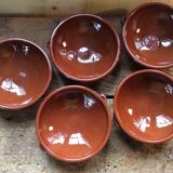 5 plates hollow or glazed earthenware dishes