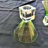 DESIGN GLASSES handcrafted color: 1 set of 4 glasses color ABSINTHE