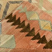 5x7 Brown & Red Turkish Vintage Kilim Rug 148x223Cm SK 35162