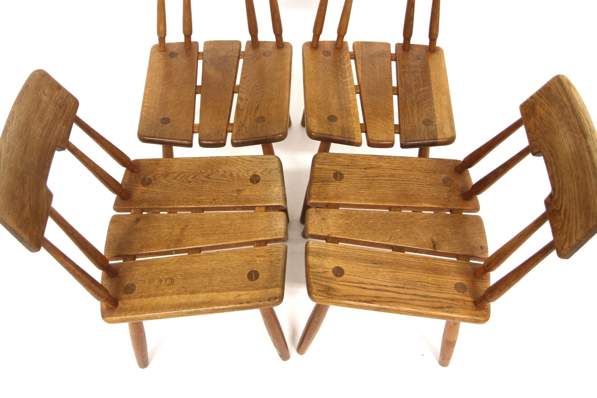 Set de 4 chaises scandinave "Model 121", Bröderna Wigsells, Suède, 1960