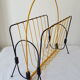 Black and yellow metal magazine holder 70s