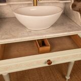 Antique sage green washstand