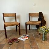 Pair of Mid-Century wicker chairs