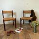 Pair of Mid-Century wicker chairs
