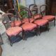 Set of 7 solid walnut chairs circa 1870