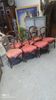 Série de 7 chaises en noyer massif vers 1870