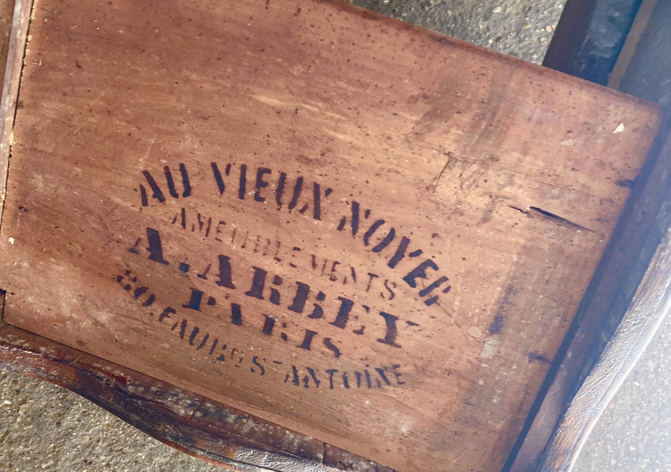 Rare a.arbey (au vieux noyer) bedside table from the beginning of the century in walnut.