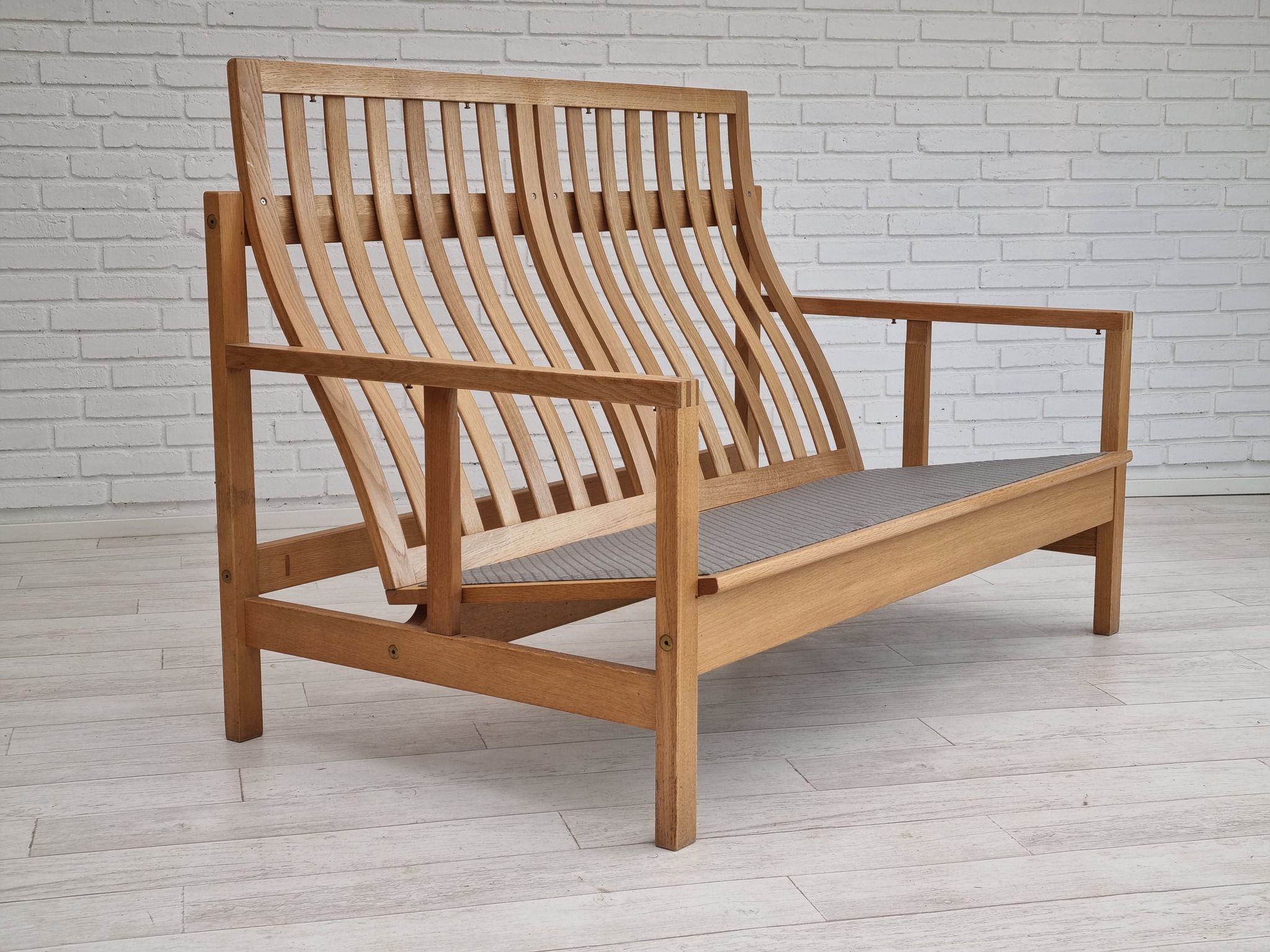 1970s, Danish design by Børge Mogensen, sofa model 2252, oak, furniture wool