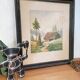 Painting Mountain Chalet 1947 Reubelt