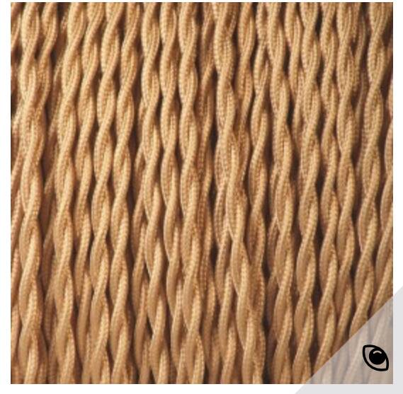 Ceramic lamp, 2M fabric cable, cotton lampshade