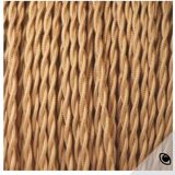 Ceramic lamp, 2M fabric cable, cotton lampshade