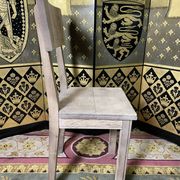 Suite de 4 chaises brutalistes en chêne massif 1950