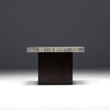 Table Basse Gravée en Aluminium par Marc D'haenens, Belgique, 1970s