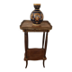 Mahogany side table with marble and bronze in Louis XV style.