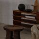 Traditional African tribal stool, hand-carved, Bamileke style, 20th century.