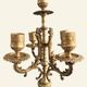Pair of table candelabra in marble and bronze, Napoleon III style.